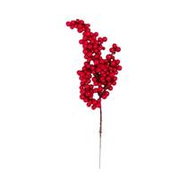 Galhos Artificiais De Azevinho Vermelho Para Decoração De Árvore De Natal, Planta De Simulação,