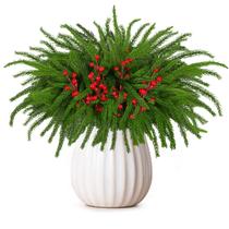 Galhos artificiais de pinheiro de Norfolk Fovths Christmas, 45 cm, pacote com 6