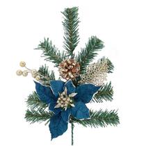 Galhos Com hastes Flores Natalinas Bico de Papagaio Glitter