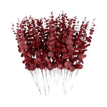 Galhos De Folhas De Eucalipto Artificial Verde 10 50PCS Para Decoração De Casamento, Casa, Jardim,