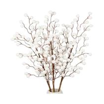 Galhos De Frutas Brancas Artificiais De 58cm Decoração De Natal Decoração De Árvore De Neve Falsa