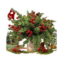 Galhos De Pinheiro Vermelhos De Natal 30pcs Para Artesanato DIY, Guirlandas, Decoração De Casa, Galhos De Pinheiro Vermelhos De Natal 30pcs Para Artesanato DIY, Guirlandas, Decoração De Casa,
