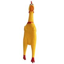 Galinha Borracha Brinquedo Mordedor Frango C/Apito Pet Festa