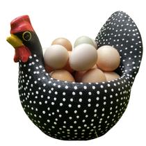 Galinha de Barro Porta Ovos Grande Artesanal Decoração Cozinha Rústica Organizador de Ovos Galinha de Barro Porta Ovos Grande Artesanal Decoração Cozinha Rústica Organizador de Ovos