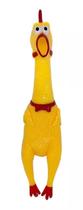 Galinha Frango Brinquedo Borracha Pet Mordedor Sonoro Apito