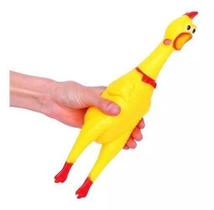 Galinha Frango Brinquedo Pet Borracha Mordedor Sonoro Apito