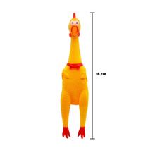 Galinha Frango De Borracha Mordedor Pet Com Som Apito 16cm