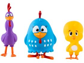 Galinha Pintadinha Família 3 Figuras Vinil 15cm - Elka