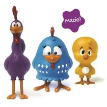 Galinha Pintadinha Família 3 Figuras Vinil 15cm - Elka