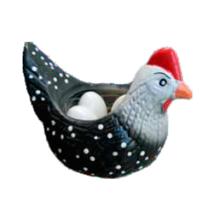 Galinha Porta Ovos Cesta em Cerâmica Gourmet Decorativa Galinha Porta Ovos Cesta em Cerâmica Gourmet Decorativa