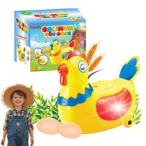 Galinha Robô Infantil Anda Bota Ovos Com Luz Som Brinquedo Presente Educativo Amarelo Kizumba Galinha Robô Infantil Anda Bota Ovos Com Luz Som Brinquedo Presente Educativo Amarelo Kizumba