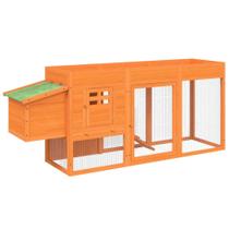 Galinheiro VidaXL Hen House Brown Pine Gaiola para aves com corrida