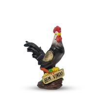 Galo Decorativo Bem Vindo 20 Cm Colorido Atraia Sorte E Estilo Para Sua Casa - VÁRIAS VARIEDADES