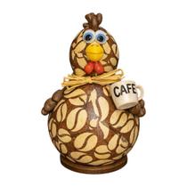 Galo em Cabaça Decorativo Cantinho do Café e Cozinha 13 a 15cm