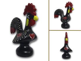 Galo português de barcelos de 25cm cerâmica pintado a mão