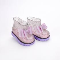 Galocha Baby Menina Kidy Splash Glitter Laço Lilás