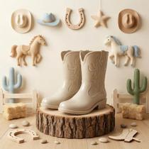 Galocha Bot Texana Infantil Menina Botinha Country Cano Alto