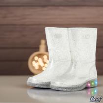 Galocha Bota de Chuva Infantil Impermeável com Led
