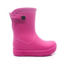 Galocha Bota de Chuva Infantil Plugt Menina Rosa Pink Leve Confortável e Impermeável