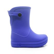 Galocha Bota Infantil Plugt Menino Masculino Básica Lisa Azul Super Leve