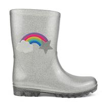 Galocha Cano Alto Infantil Menina Kimimo Arco Iris Macia Confortável