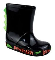 Galocha de Chuva Infantil Menino Flat Dino 3d Luelua