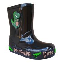 Galocha Flat Bota de Chuva Infantil Menino Luelua Dino1
