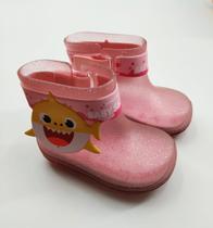 Galocha Grendene Baby Shark Splash Infantil Rosa 17ao28