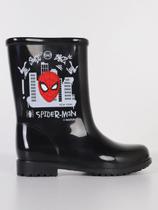 Galocha Homem Aranha Grandene Juvenil Para Menino- PRETO/BRANCO Galocha Homem Aranha Grandene Juvenil Para Menino- PRETO/BRANCO