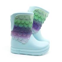 Galocha Infantil Feminina Plugt Acqua Sereia Azul e Lilás 93.039