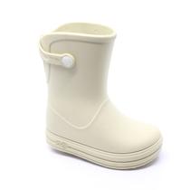 Galocha Infantil Feminina Plugt Bege Básica Impermeável Confortável Leve para Meninas Inverno Chuva Galocha Infantil Feminina Plugt Bege Básica Impermeável Confortável Leve para Meninas Inverno Chuva