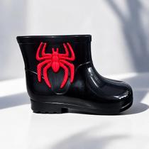 Galocha Infantil Masculina Aranha Impermeável Botinha de Chuva Escolar Menino Confortável Leve Antid