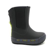 Galocha Infantil Masculina Plugt Acqua Chelsea Preta e Verde, Confortável, Leve e impermeável Galocha Infantil Masculina Plugt Acqua Chelsea Preta e Verde, Confortável, Leve e impermeável