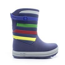 Galocha Infantil Masculina Plugt Azul Marinho Bota Coturno Impermeável, Leve e Confortável para Chuva