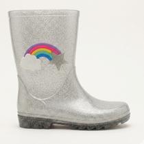 Galocha Infantil Menina Cano Alto Arco Iris Macia Confortável