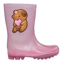 Galocha Infantil Menina Cano Alto Impermeável Confortável Capivara Sola Antiderrapante