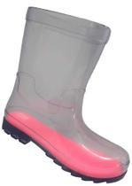 Galocha Infantil Transparente com Meia Mar e Cor Kidy