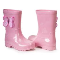 Galocha Kids Menina Borboleta 3D Rosa Mar&Cor