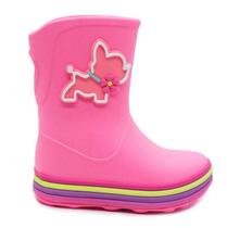 Galocha Plugt Infantil Menina Cachorrinha Rosa Chiclete Galocha Plugt Infantil Menina Cachorrinha Rosa Chiclete