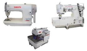 Galoneira+Reta+Overlock Industriais Yamata Completas+3LEDS Galoneira+Reta+Overlock Industriais Yamata Completas+3LEDS