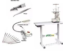 Galoneira Semi-industrial Bracob 3Agulhas, Com Mesa+kitpeças Galoneira Semi-industrial Bracob 3Agulhas, Com Mesa+kitpeças