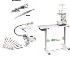 Galoneira Semi-industrial Bracob 3Agulhas, Com Mesa+kitpeças Galoneira Semi-industrial Bracob 3Agulhas, Com Mesa+kitpeças