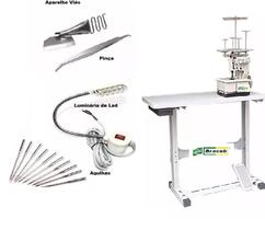 Galoneira Semi-industrial Bracob 3Agulhas, Com Mesa+kitpeças