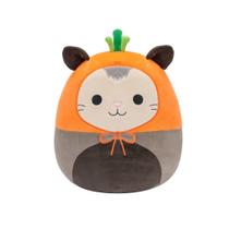 Gambá de pelúcia Squishmallows Original Luanne Grey 30 cm com chapéu