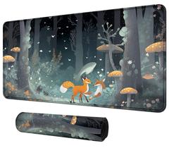 Game Mat Mouse Pad BFDHGQZC Foxes Mushrooms para MTG/TCG 60x35cm