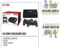 Game Retro BOX 64BIT 3500 Jogos 32Gb 4K HDMI 2 Controles WIFI AY009