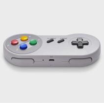 Game sem fio controller botão colorido 2.4G compatível com SNES Mini PC Switch Game sem fio controller botão colorido 2.4G compatível com SNES Mini PC Switch