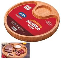 Gamela Bandeja De Aperitivo Bamboo Mor Churrasco 2 divisões