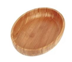 Gamela Bandeja Oval 33x23cm Bamboo Churrasco Mor