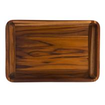 Gamela Bandeja Retangular Madeira Teca 47,5x31,5 Petisco Churrasco Frutas